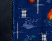 Vintage Japanese Wool Kimono Fabric Scrap / Patchwork Craft Textile / Showa Era 64.2"/EIZ60/110