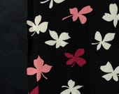 Vintage Japanese Wool Kimono Fabric Scrap / Showa Era Textile Remnant / Sewing, Patchwork & Upcycling Material 59.1"