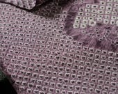Japanese Fabric Silk Textile Vintage Kimono Antique Boro Patch Kusakizome SHIBORI Dyed 43.7"/EIF41/60