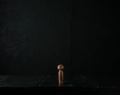 Vintage Japanese Kokeshi Doll – Hand Painted, One of a Kind 2.8"/EIW15/20