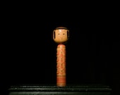 Japanese Wooden Doll Vintage Ornament KOKESHI Antique Sculpture Figurine 1945-/H 11.8"/EIC99/560