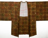 HAORI Japanese Vintage Kimono Silk Antique Jacket Robe Dress Dyed/EB870/610