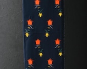 Japanese Fabric Wool Textile Vintage Kimono Antique Boro Patch Kusakizome Woven 40.9"/EIP23/80