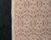 Antique Japanese Silk Textile / Woven Floral Medallion & Interlocking Geometric Pattern Fabric / Taisho Era 77.2"