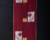 Japanese Fabric Silk Textile Vintage Kimono Antique Boro Patch Kusakizome MEISEN Woven 44.5"/EIL63/65