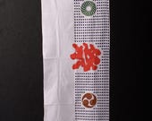 Japanese Fabric Cotton Textile Vintage Kimono Antique Boro Patch TENUGUI Dyed 35.4"/EIR97/45