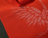 Japanese Fabric Rayon Textile Vintage Kimono Antique Boro Patch Kusakizome Dyed 51.2"/EID37/70