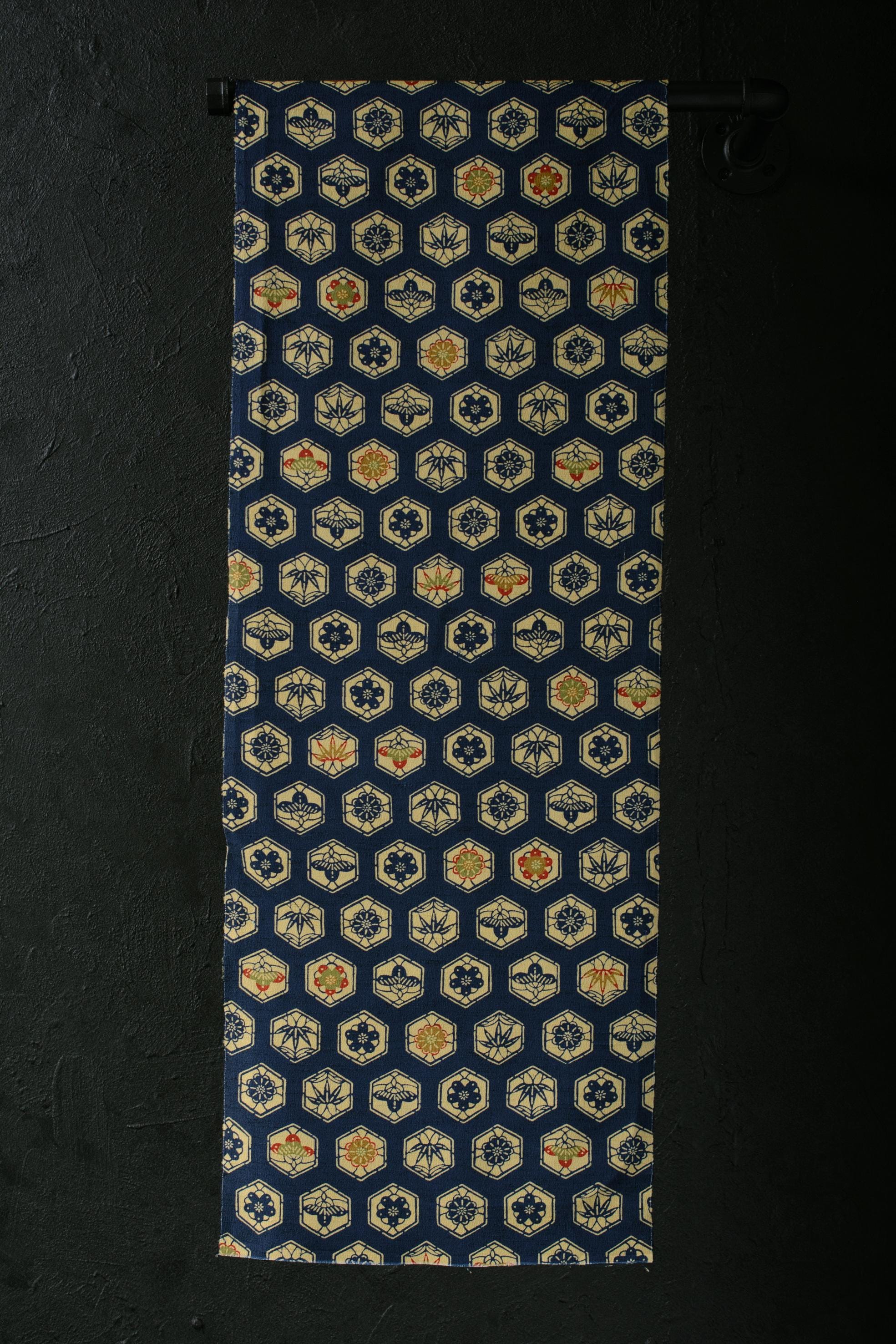 イカット織 布 【used・antique】 Japanese Fabric Wool Textile Vintage Kimono Antique Boro Patch