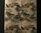 Japanese Fabric Silk Textile Vintage Kimono Antique Boro Patch Woven 37.8"/EIS28/185