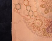 Vintage Japanese Silk Kimono Fabric Scrap Remnant / Traditional Textile / Wabi-Sabi 50.4"