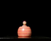 Japanese Wooden Doll Vintage Ornament KOKESHI Antique Sculpture Figurine 1945-/H 3.7"/EIF83/180