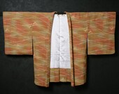 HAORI Japanese Vintage Kimono Silk Antique Jacket Robe Dress Dyed/EIG43/555