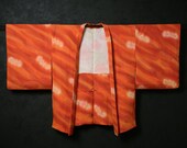 HAORI Japanese Vintage Kimono Silk Antique Jacket Robe Dress Dyed/EIG34/560