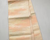 Japanese Textile Vintage Kimono Fabric Silk FUKURO OBI Gold Woven Textile 173.2"/EFY31/735