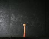 Japanese Wooden Doll Vintage Ornament KOKESHI Antique Sculpture Figurine 1945-/H 8.1"/EIK41/115