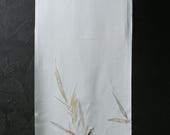 Japanese Fabric Silk Textile Vintage Kimono Antique Boro Patch Kusakizome Woven 44.5"/EIJ98/65