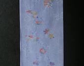 Japanese Fabric Wool Textile Vintage Kimono Antique Boro Patch Kusakizome Dyed 42.1"/EIL78/80