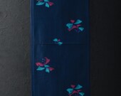 Japanese Fabric Wool Textile Vintage Kimono Antique Boro Patch Kusakizome Woven 40.6"/EIP07/70