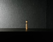 Small Vintage Japanese Kokeshi Doll / Hand Painted Wooden Folk Art / One of a Kind / 3"/EIU69/15