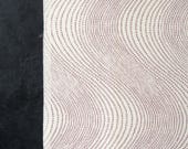 Vintage Japanese Oshima Tsumugi Silk Textile / Kimono Fabric Scrap / Traditional Weaving 63"