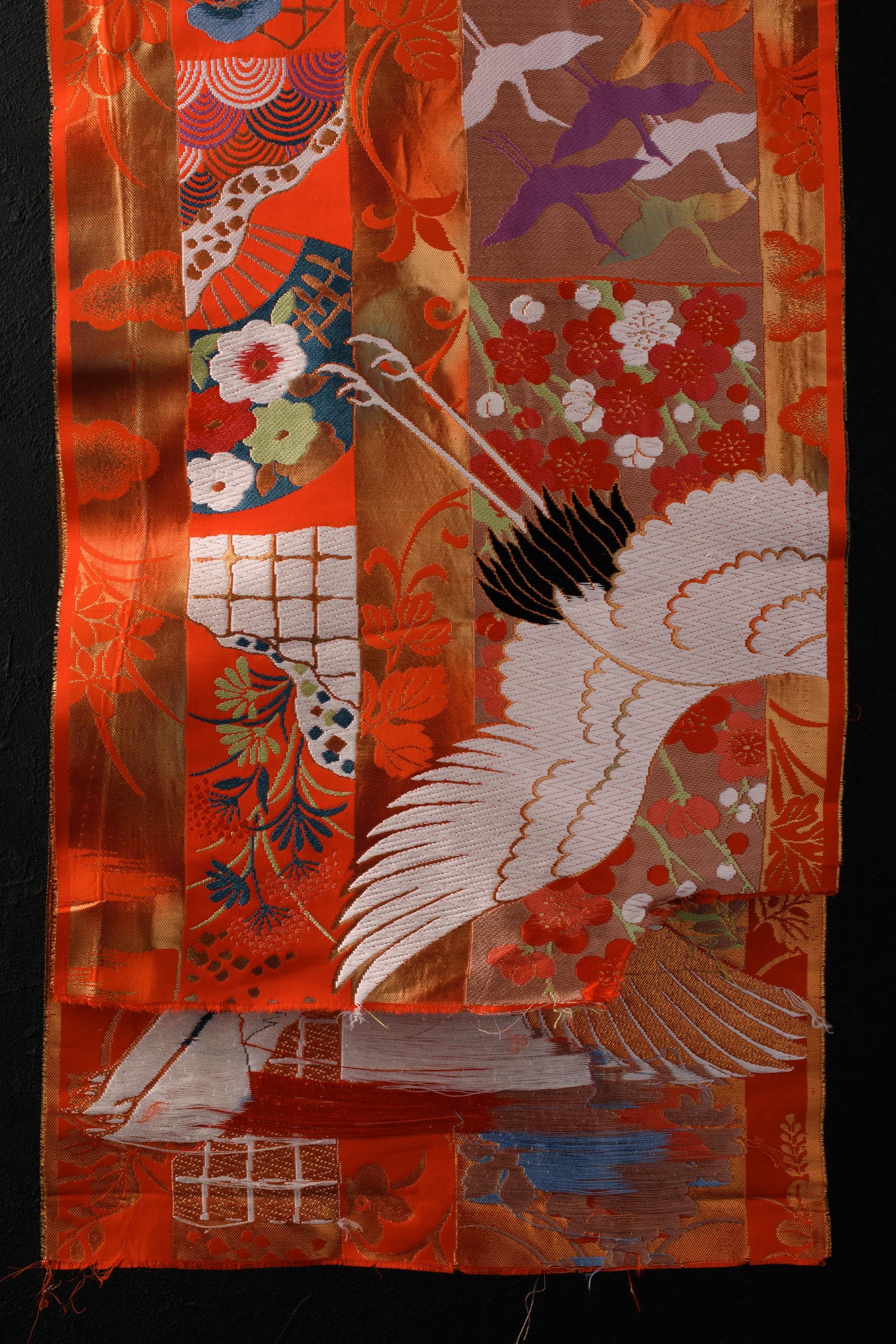 Japanese Fabric Silk Textile Vintage Kimono Antique Boro Patch
