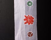 Japanese Fabric Cotton Textile Vintage Kimono Antique Boro Patch TENUGUI Dyed 34.6"/EIS15/45