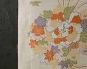 Japanese Fabric Silk Textile Vintage Kimono Antique Boro Patch Kusakizome Dyed 39.8"/EIK25/20