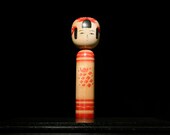 Japanese Wooden Doll Vintage Ornament KOKESHI Antique Sculpture Figurine 1945-/H 11.8"/EIH02/710