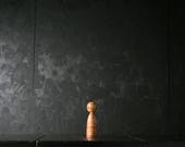 Japanese Wooden Doll Vintage Ornament KOKESHI Antique Sculpture Figurine 1945-/H 5.9"/EIK40/120