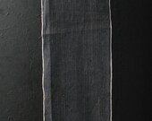 Japanese Fabric Cotton Textile Vintage Kimono Antique Boro Patch Indigo Blue SHIMA Woven 49.2"/EIN87/100