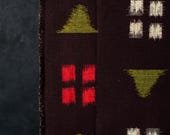 Vintage Japanese Wool Kimono Fabric Scrap / Showa Era Textile Remnant / Sewing, Patchwork & Upcycling Material 58.3"
