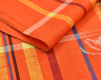 Vintage Japanese Kimono Fabric Wool Antique Boro Patch Kusakizome Woven Textile 37.4"/EFX18/75