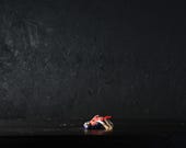 Japanese Pottery Doll Vintage Ornament USHI Antique Small Figurine Hikawa Shrine 1945-/H 0.6"/EIQ23/20