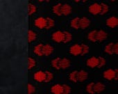 Vintage Japanese Wool Kimono Fabric Scrap / Patchwork Craft Textile / Showa Era 58.3"