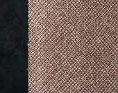 Vintage Japanese Dyed Silk Textile / Brown & Ivory Allover Kanoko Dot Pattern Kimono Fabric Scrap 40.9"