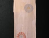 Japanese Fabric Silk Textile Vintage Kimono Antique Boro Patch Kusakizome Woven 55.5"/EIR39/70