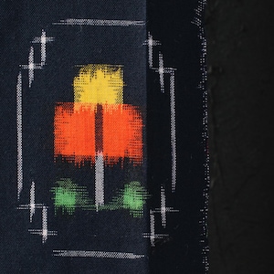 Japanese Fabric Wool Textile Vintage Kimono Antique Boro Patch Kusakizome Woven 40.2"/EIN73/75