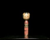 Japanese Wooden Doll Vintage Ornament KOKESHI Antique Sculpture Figurine 1945-/H 5.9"/EIB11/75