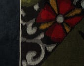 Vintage Japanese Cotton Meisen Fabric Scrap / Yabane Arrow Pattern / Showa Era 54.3"