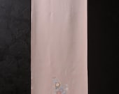 Japanese Fabric Silk Textile Vintage Kimono Antique Boro Patch Kusakizome Dyed 40.9"/EIK64/65