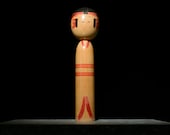 Japanese Wooden Doll Vintage Ornament BIG KOKESHI Antique Sculpture Figurine 1945-/H 18.5"/EIH54/1650