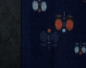 Vintage Japanese Wool Kimono Fabric Scrap / Showa Era Textile Remnant / Sewing, Patchwork & Upcycling Material 62.2"