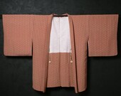 HAORI Japanese Vintage Kimono Silk Antique Jacket Robe Dress Dyed/EIG41/625