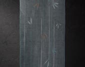 Japanese Fabric Wool Textile Vintage Kimono Antique Boro Patch Woven 58.7"/EIT44/110