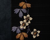 Antique Japanese Rayon Kimono Fabric Scrap Remnant / Taisho Era Floral Textile / Wabi-Sabi 47.2"