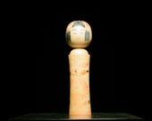 Japanese Wooden Doll Vintage Ornament KOKESHI Antique Sculpture Figurine 1945-/H 8.5"/EHY39/210
