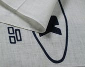 Japanese Fabric Cotton Textile Vintage Kimono Antique Boro Patch Kusakizome TENUGUI Dyed 32.3"/EIH31/40