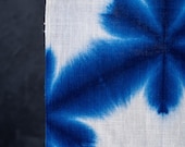 Vintage Japanese Indigo Shibori Fabric Scrap / Sekka Pattern Cotton Textile 52.8"/EIZ94/55