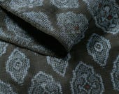 Japanese Fabric Silk Textile Vintage Kimono Antique Boro Patch Kusakizome MURAYAMA OSHIMA Woven 36.6"/EHX77/45
