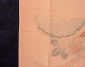 Vintage Japanese Silk Kimono Fabric Scrap Remnant / Traditional Textile / Wabi-Sabi 50.4"